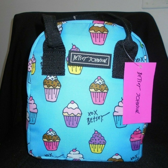 Betsey Johnson Handbags - Betsey Johnson BLUE CUPCAKES LUNCH TOTE
